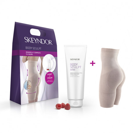 SADA PROTI CELULITIDĚ PROBL. OBLASTI + ŠORTKY BÉŽOVÉ  L/XL